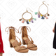 Pleated Swing Dress, $45 | Lace Up Block Sandals, $40 | Tassel Hoop Earrings, $12 | Duet Jumpsuit, $45
